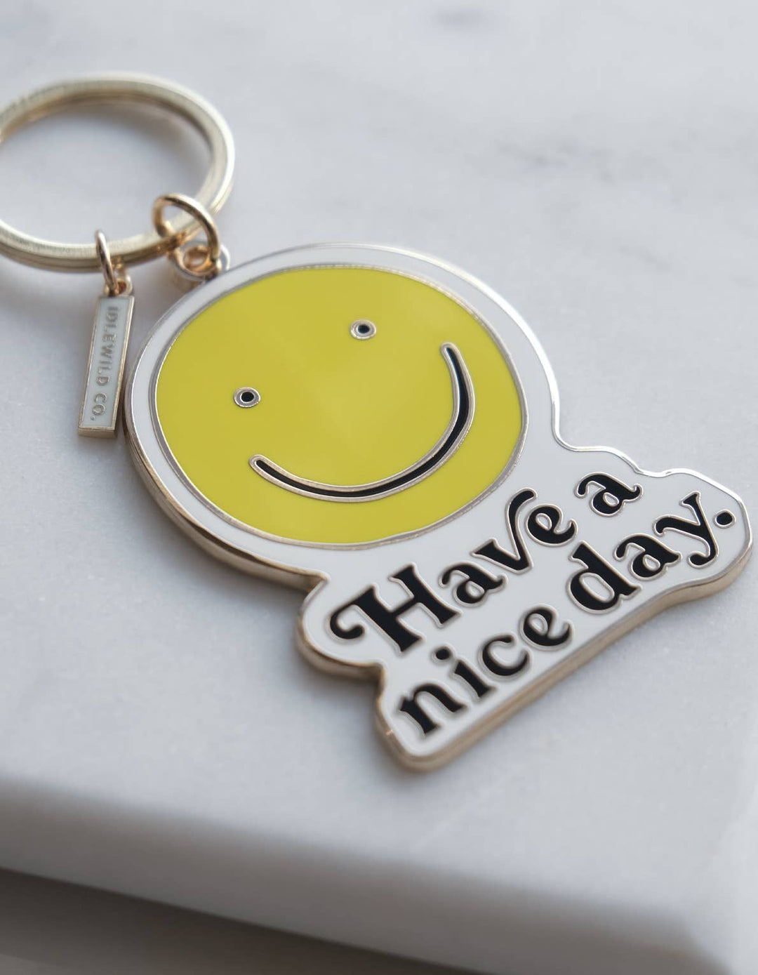 Smiley Enamel Keychain