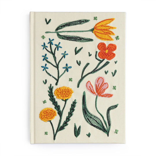 Embroidered Journal - Floral