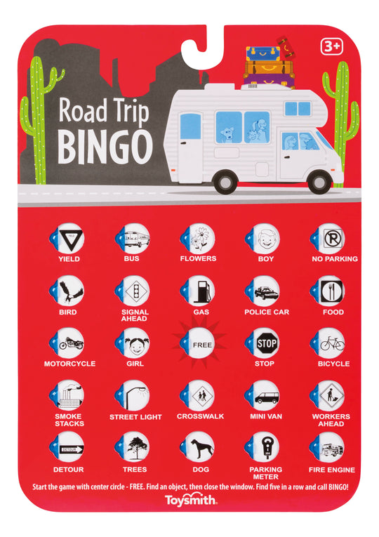 Toysmith - On the Way Games Road Trip Bingo, Travel Game