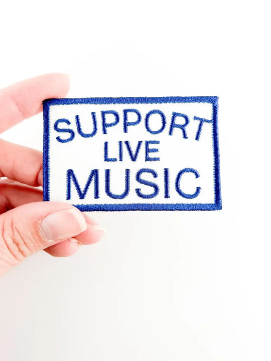 Field Trip Threads - Support Live Music Embroidered Iron On Patch, Trucker Hat