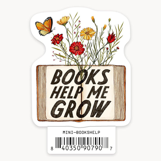 Books Help Me Grow - Mini Sticker