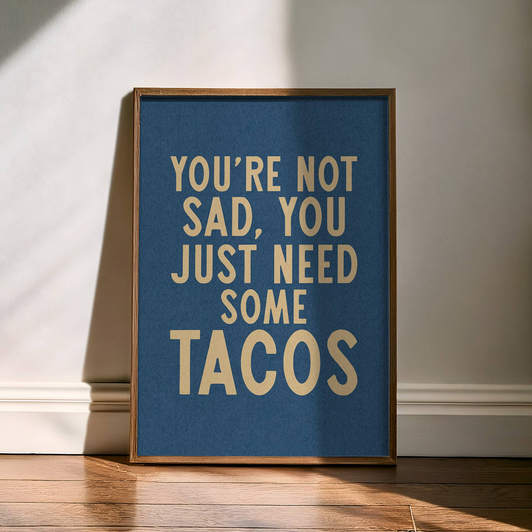 Tejas Country Club - Taco Humor Wall Art Home Decor Art Print
