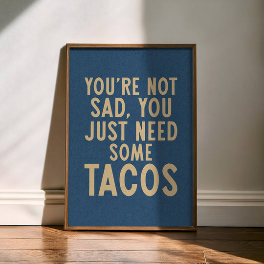 Tejas Country Club - Taco Humor Wall Art Home Decor Art Print