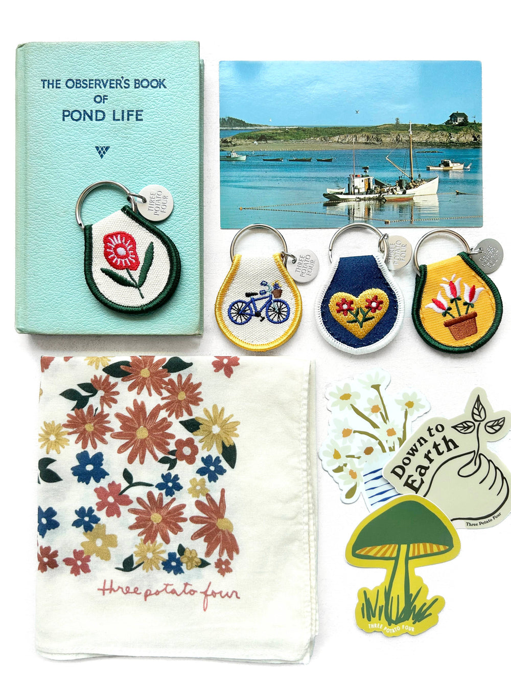 Three Potato Four - Patch Keychain - Poppy Flower