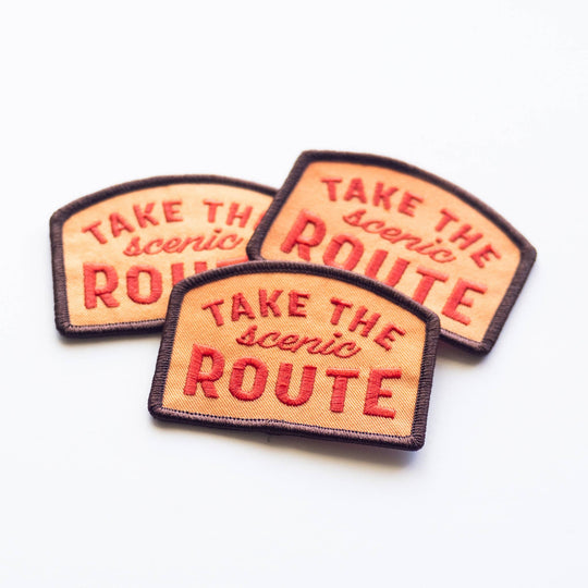 Union Made - Take the Scenic Route Embroidered Iron on Patch