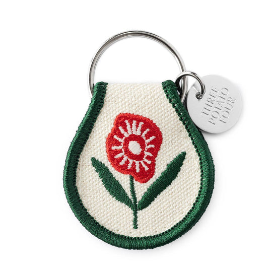 Three Potato Four - Patch Keychain - Poppy Flower