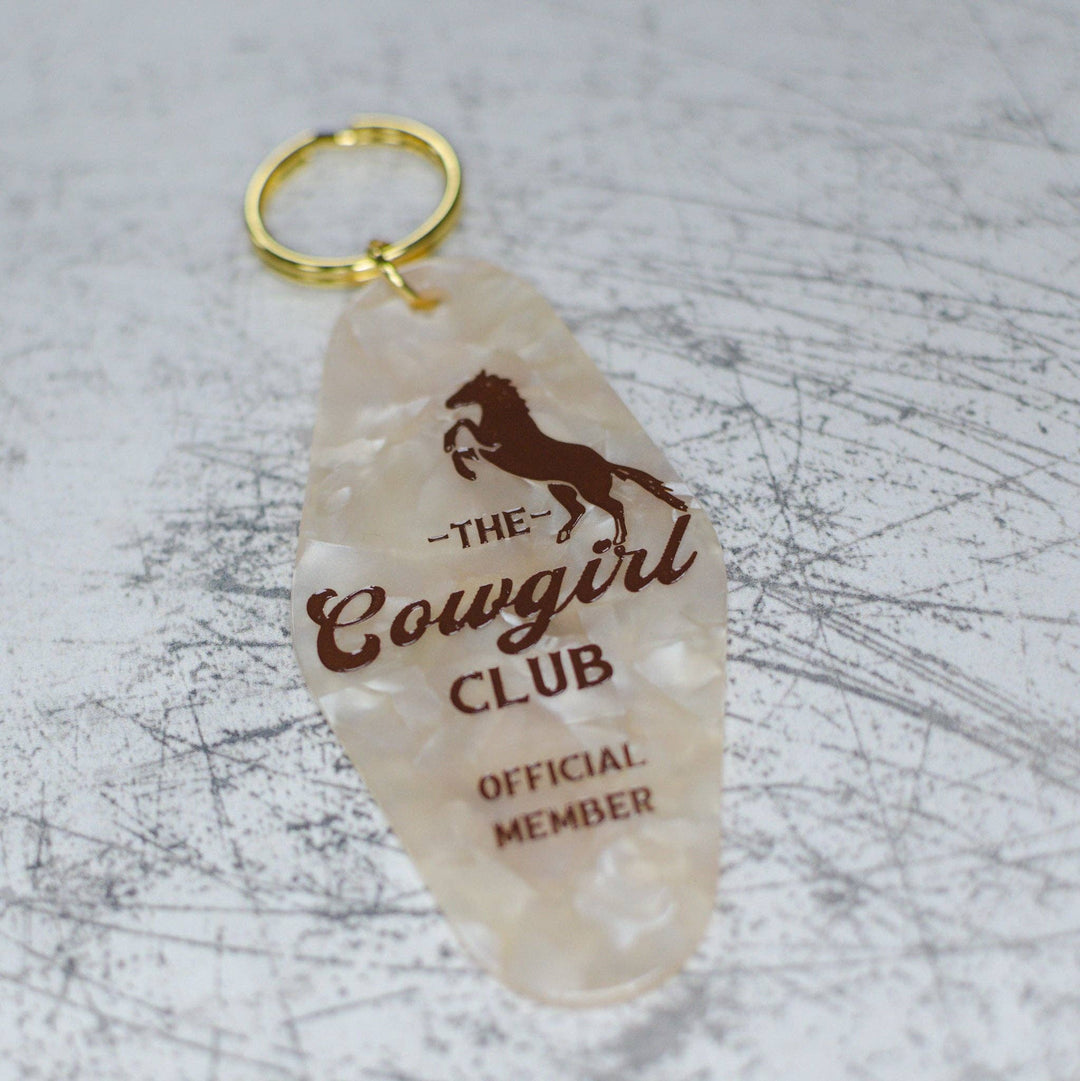 The Cowgirl Club Motel Keychain