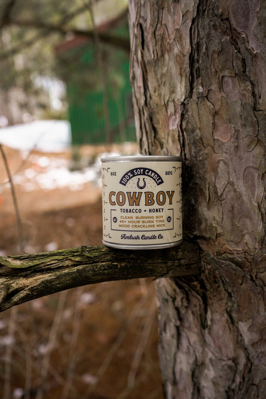 Ambush Candle Co. - Cowboy | Tobacco + Honey 8oz Soy Candle
