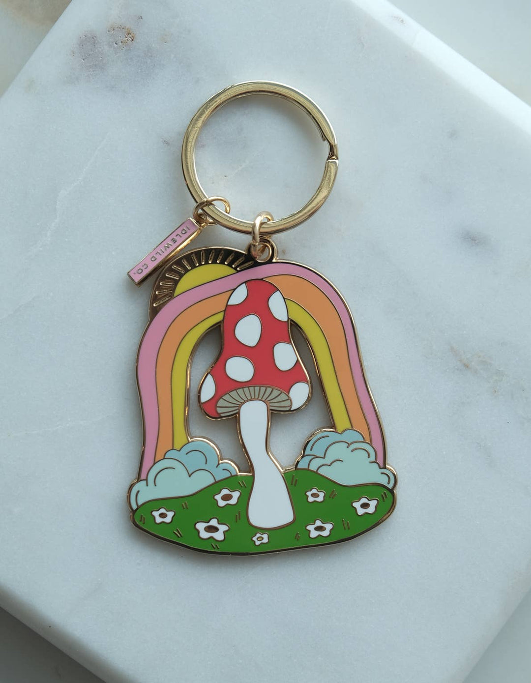 Magic Mushroom Enamel Keychain