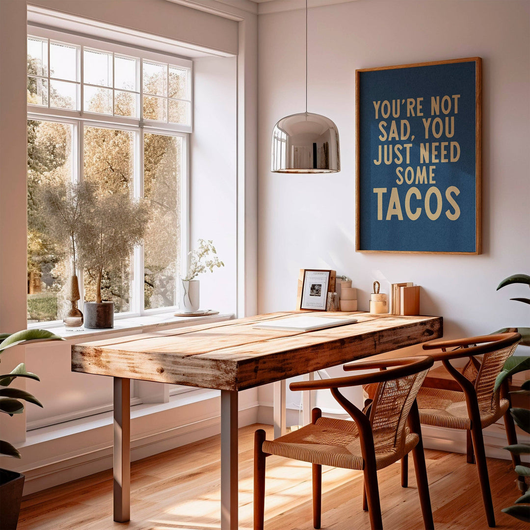 Tejas Country Club - Taco Humor Wall Art Home Decor Art Print
