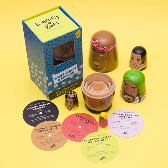 Larney + Babs - West Coast Rappers Wooden Nesting Doll Sets