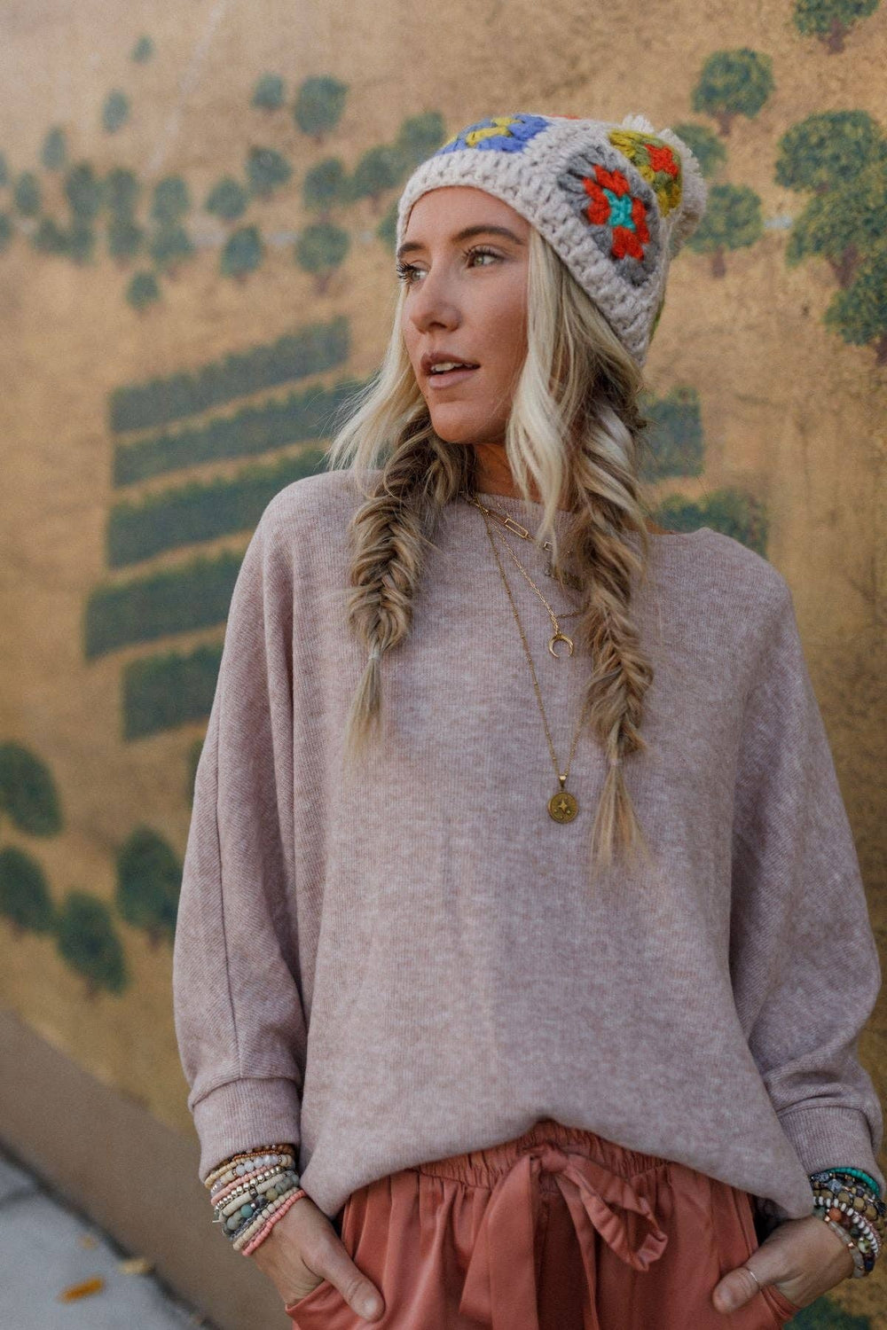 Fly With Me Batwing Sleeve Knit Sweater