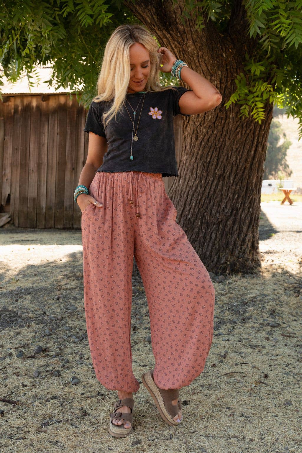 Emberlyn Wide Leg Cinched Pants