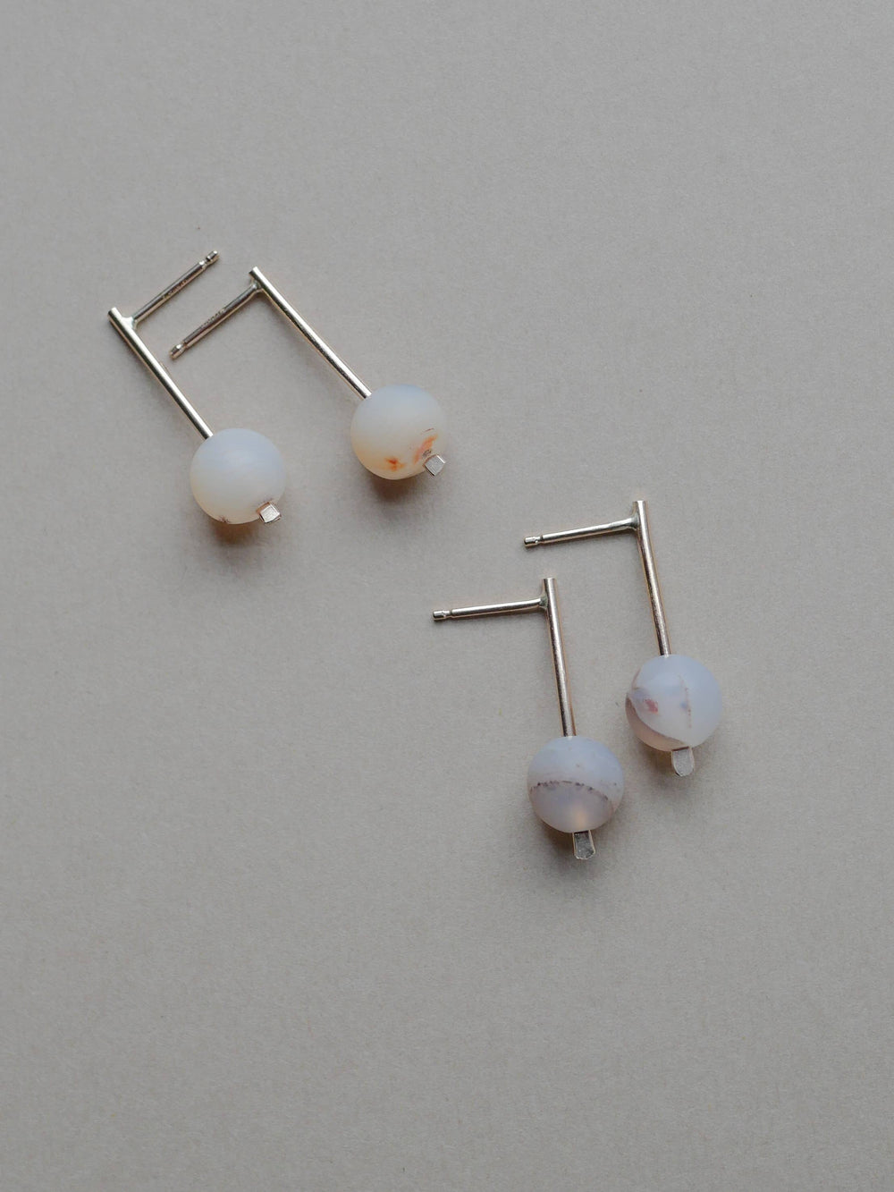 Plains Minimal Drop Stud/ Montana Agate