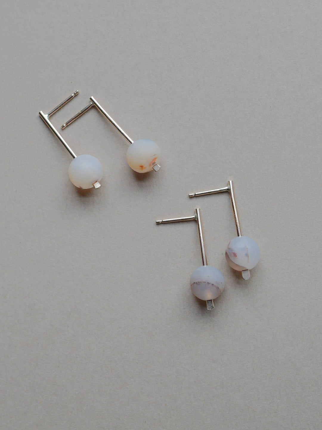 Plains Minimal Drop Stud/ Montana Agate