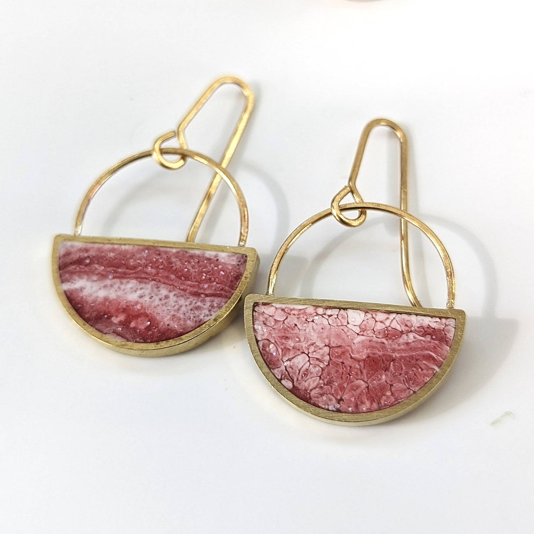 Half Moon Resin Earrings