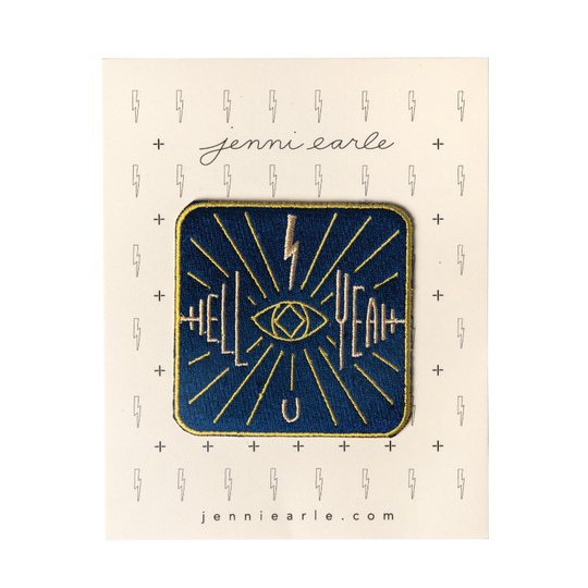 "hell yeah" woven patch