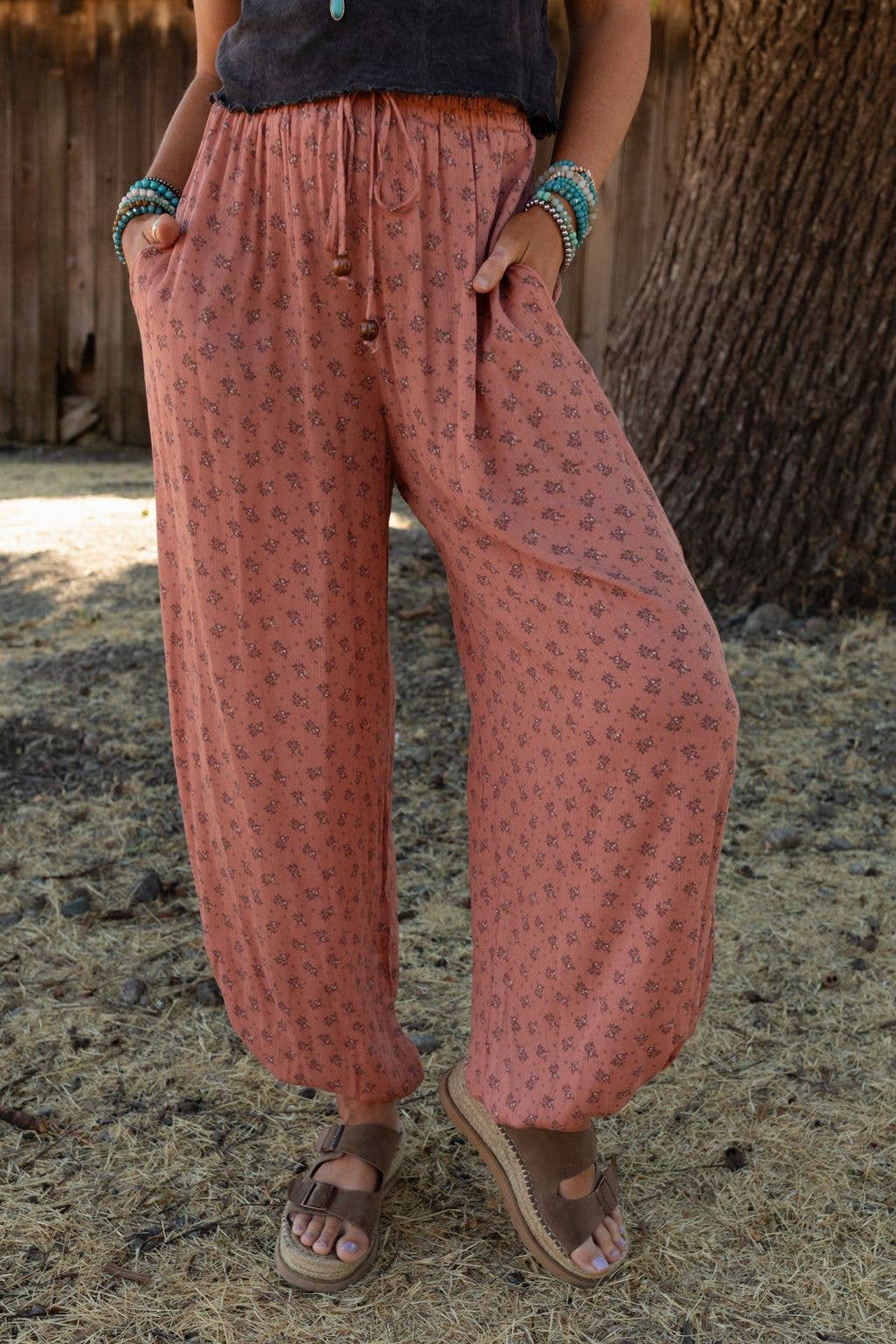 Emberlyn Wide Leg Cinched Pants
