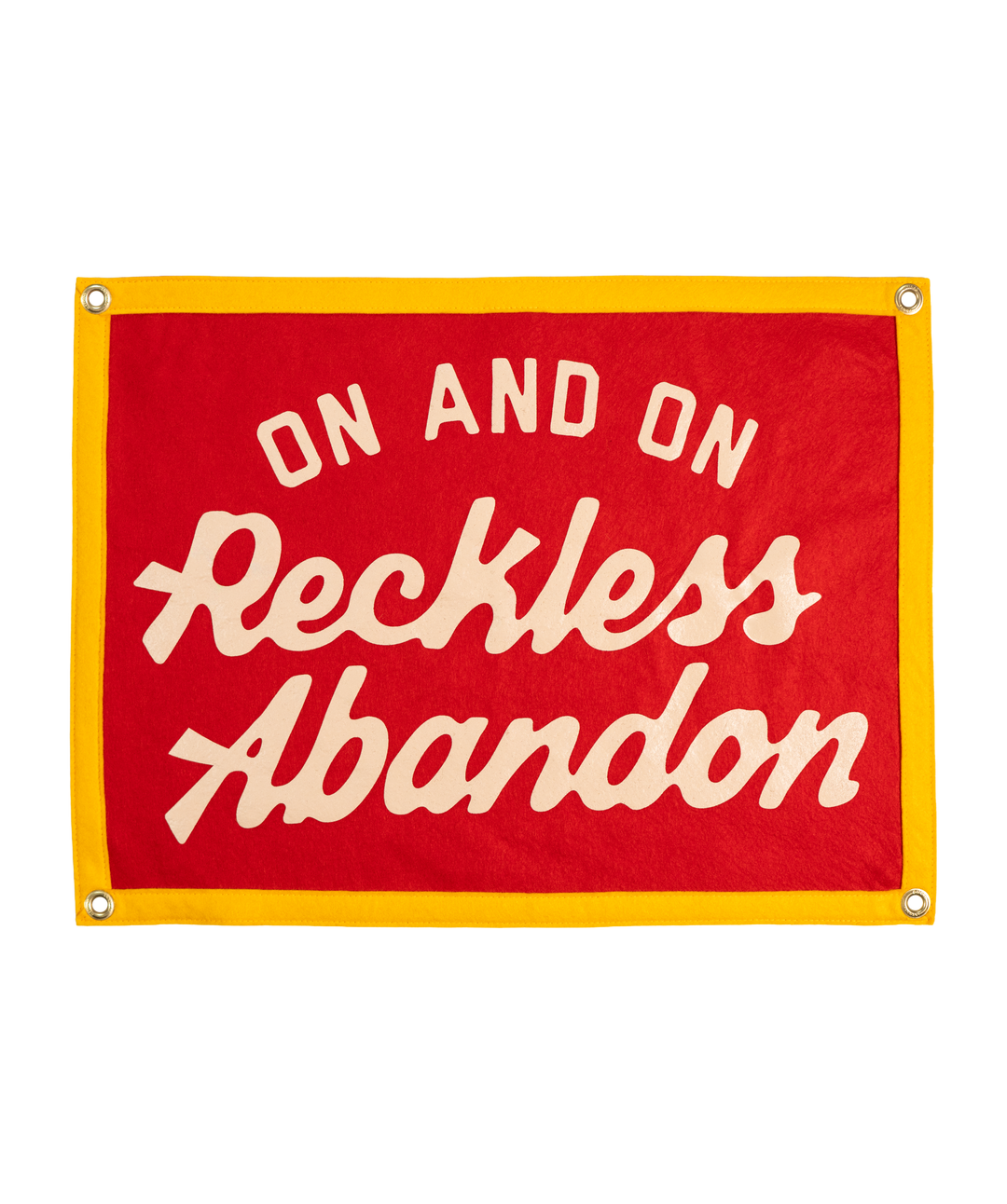 On And On Reckless Abandon Camp Flag • blink-182 x Oxford Pennant