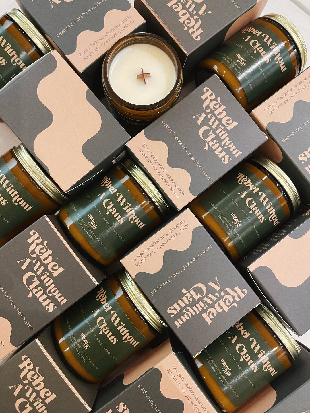 Rebel Without A Claus Candle