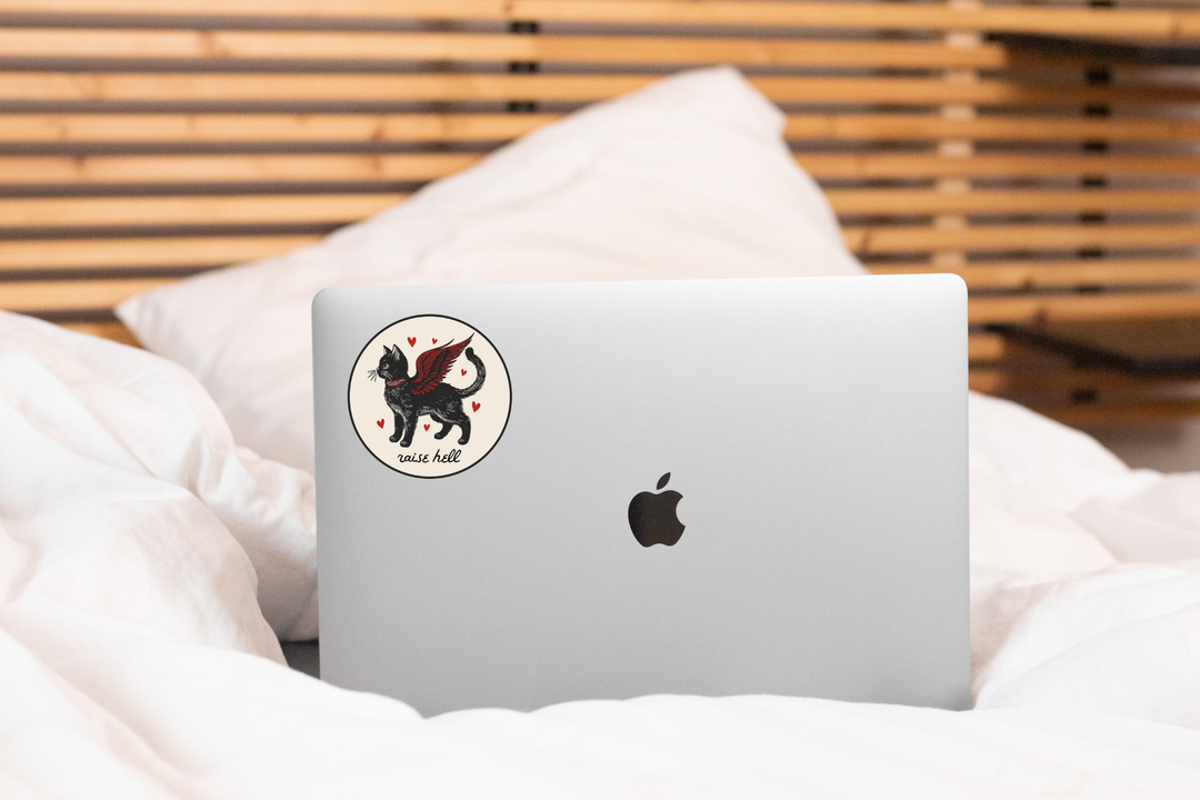 Raise Hell Cat Sticker