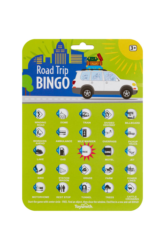 Toysmith - On the Way Games Road Trip Bingo, Travel Game