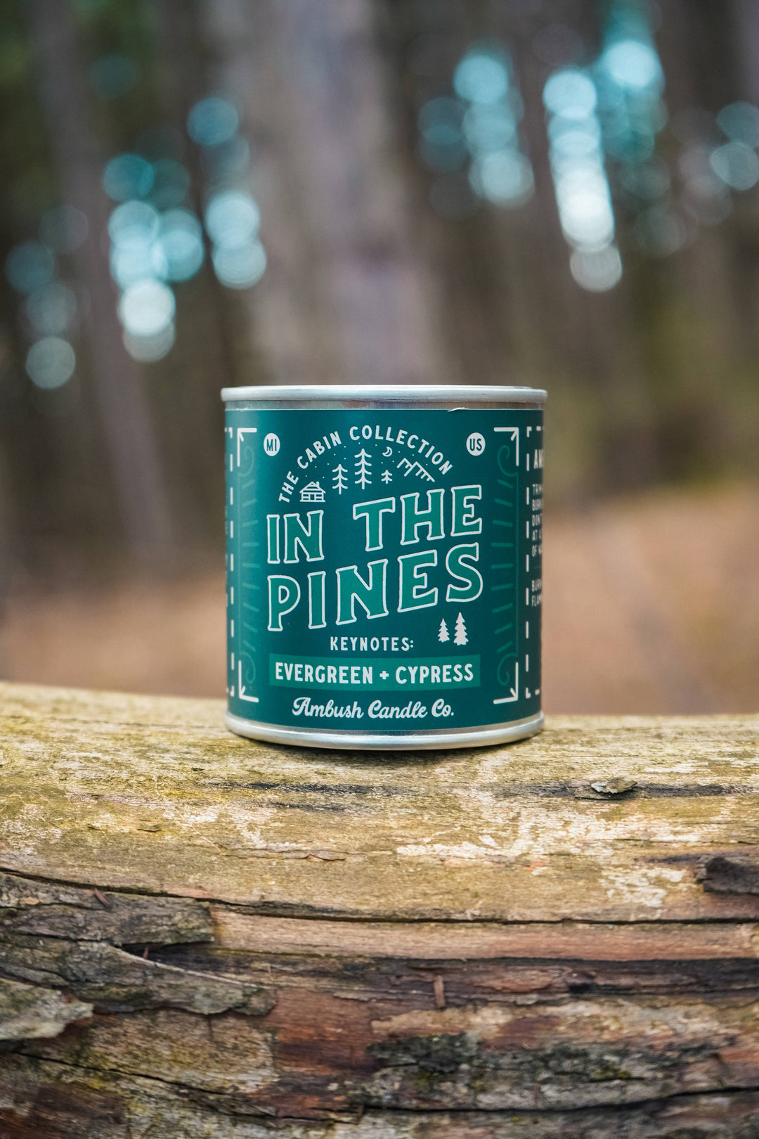 Ambush Candle Co. - In The Pines | Evergreen + Cypress 8oz Soy Candle