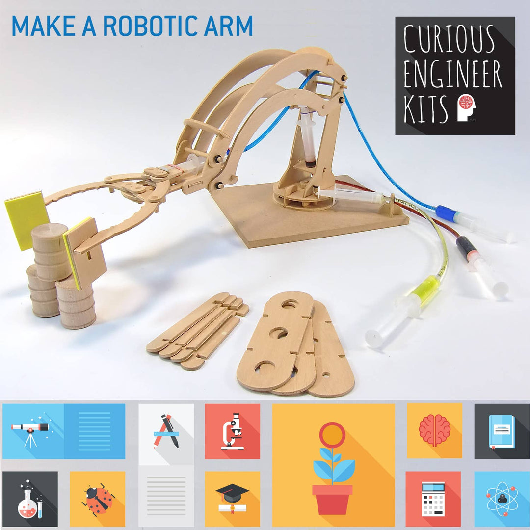 Robotic Arm Kit | Wooden Engineering Model Building Kit