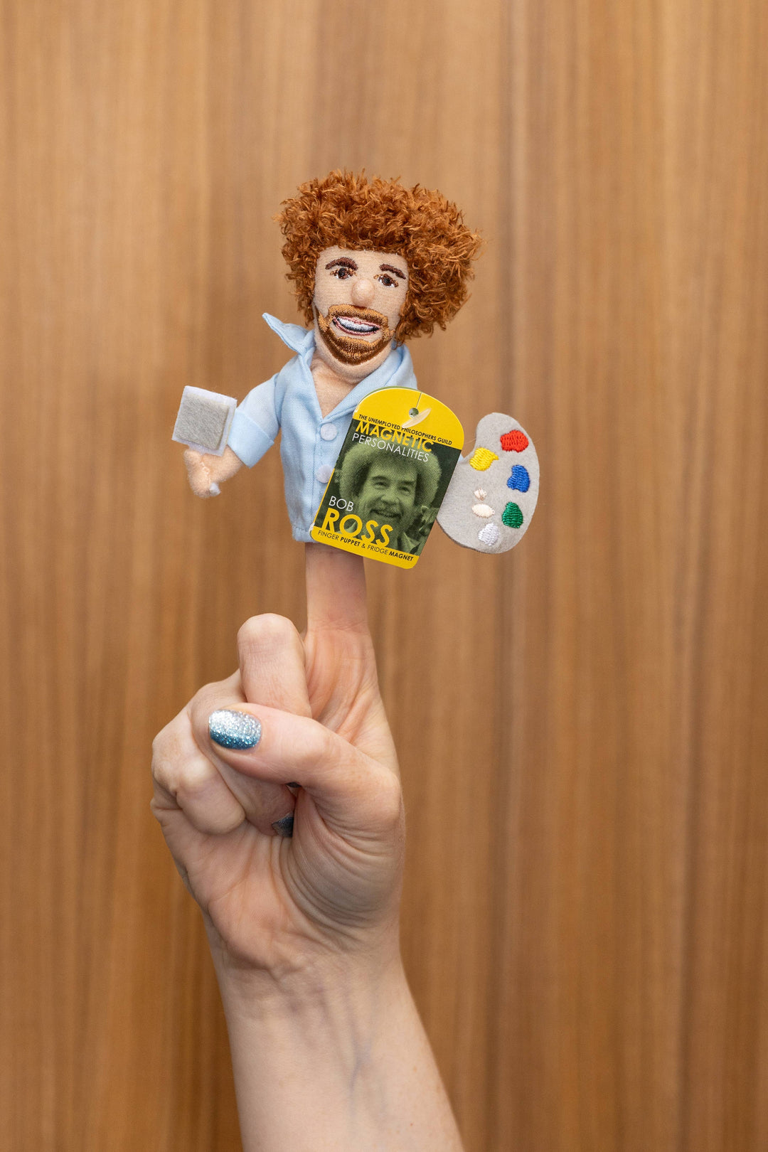 Bob Ross Finger Puppet