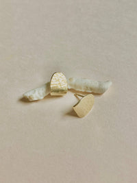 Cusp Stud - Organic Hammered Lobe Hugger