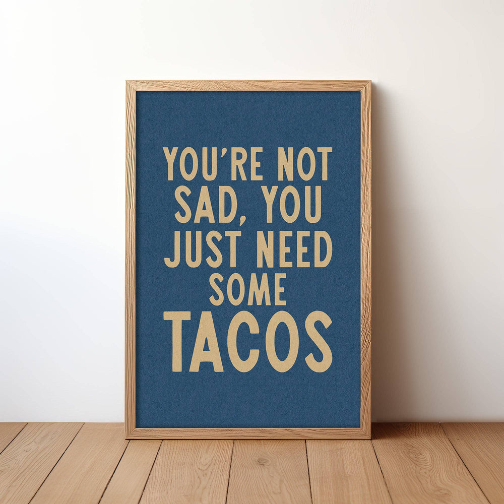 Tejas Country Club - Taco Humor Wall Art Home Decor Art Print