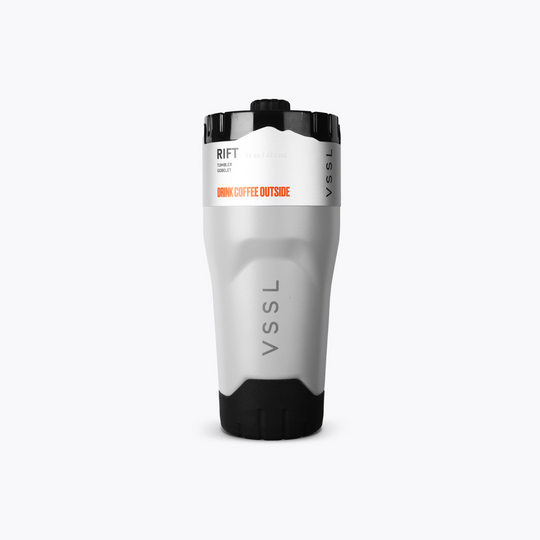 Rift Tumbler 16 oz in Stone, VSSL, lifestyle