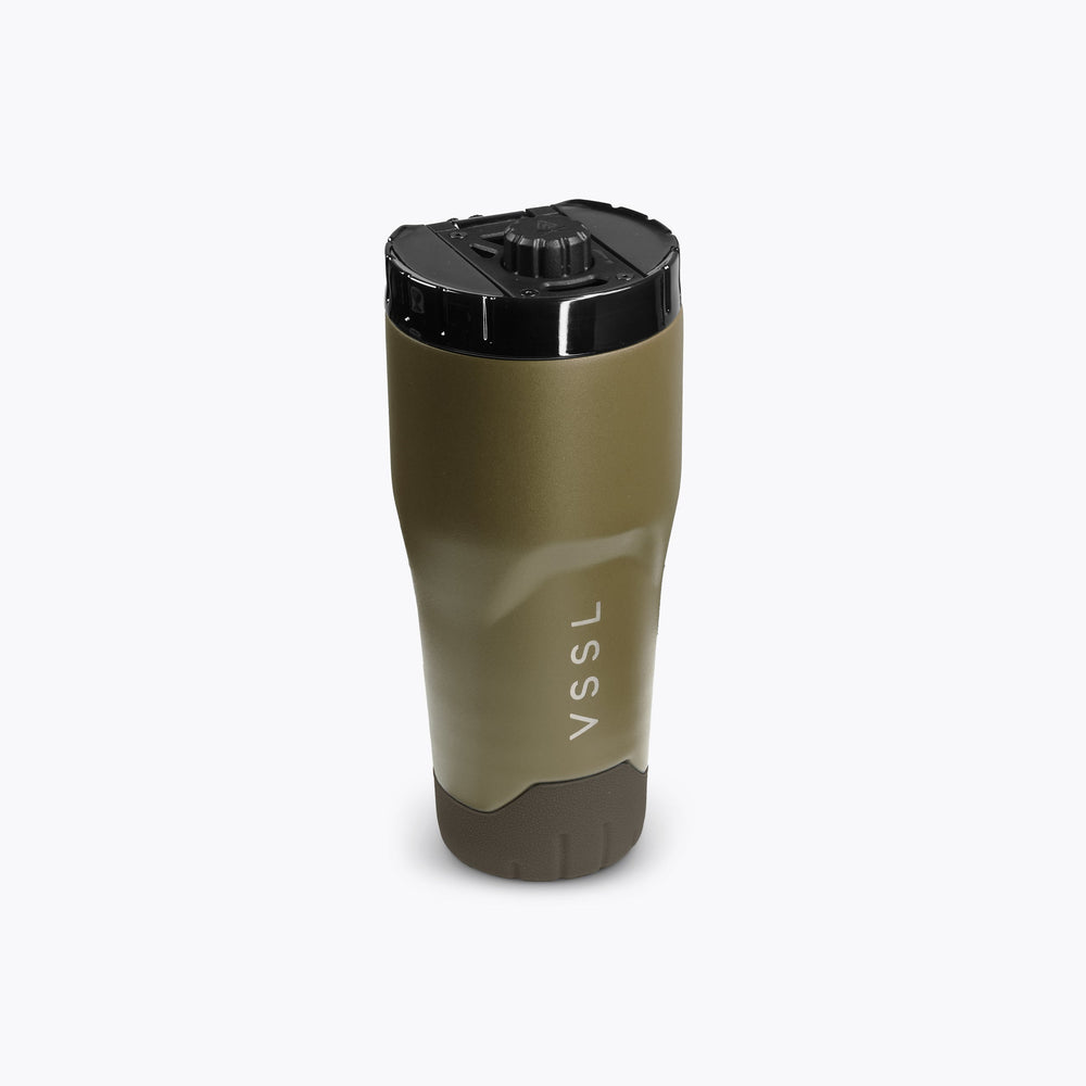 Rift Tumbler 16 oz in Deep Moss, VSSL, detail