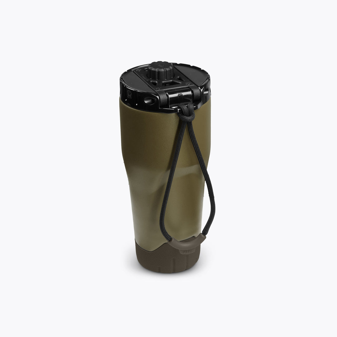 Rift Tumbler 16 oz in Deep Moss, VSSL, detail