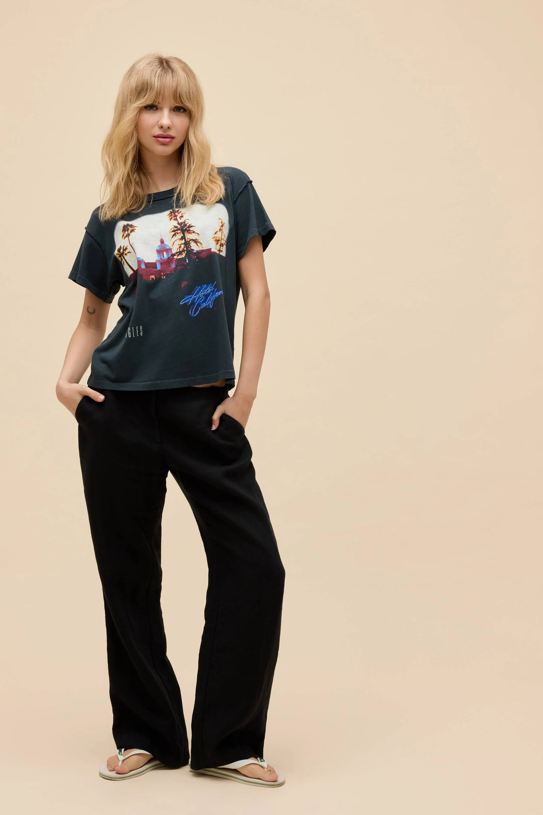 Eagles Hotel California Reverse GF Tee