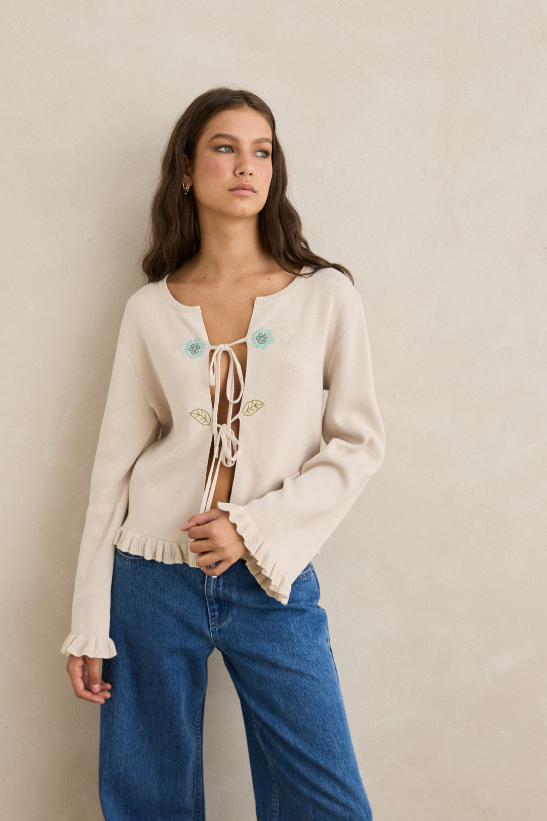 Petal Drift Knit Cardigan