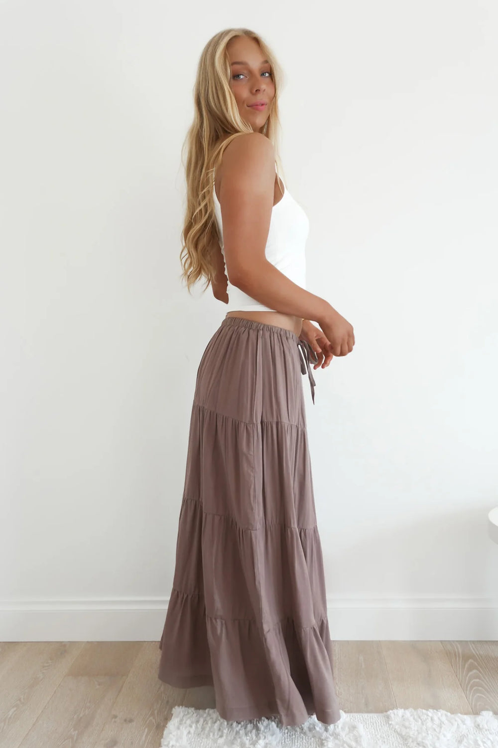 Classic Tiered Maxi Skirt