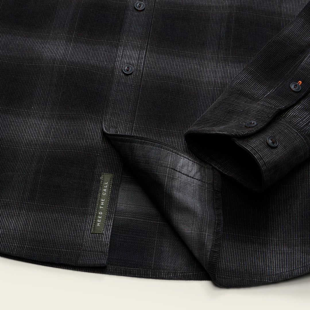 Quintana Quilted Shirt Emmett Plaid Nightshade detail