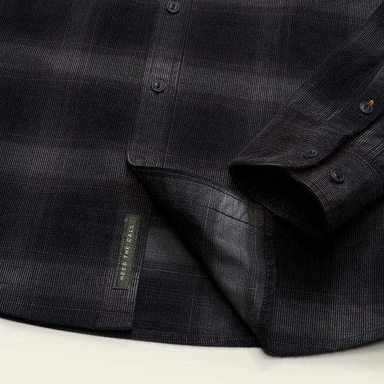 Quintana Quilted Shirt Emmett Plaid Nightshade detail
