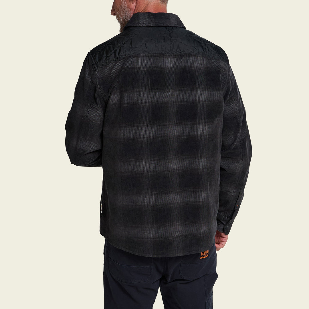Quintana Quilted Shirt Emmett Plaid Nightshade on model back