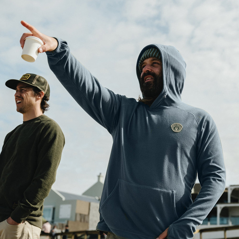 Palo Duro Fleece Hoodie Stormy Sea back