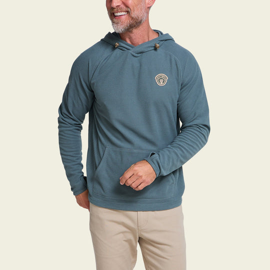 Palo Duro Fleece Hoodie Stormy Sea on model front