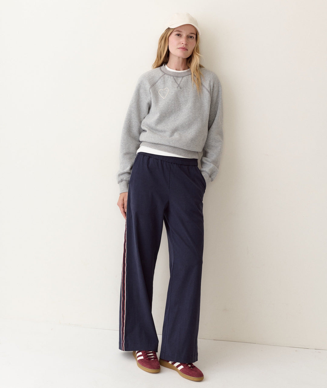 Marine Layer Cloud 9 Fleece Reversible Crewneck in Heather Grey, view 4