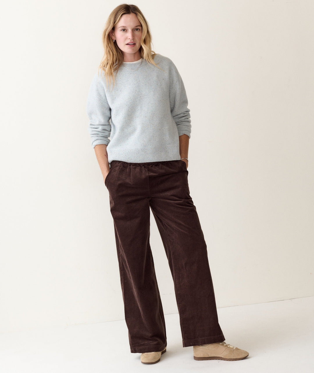Marine Layer Allison Corduroy Trouser in Dark Chocolate, view 3