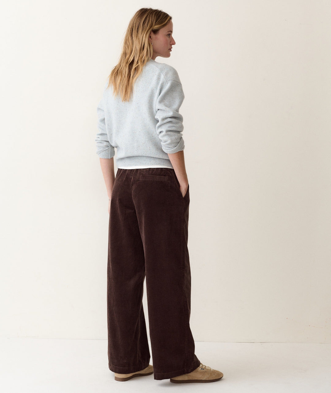 Marine Layer Allison Corduroy Trouser in Dark Chocolate, view 2