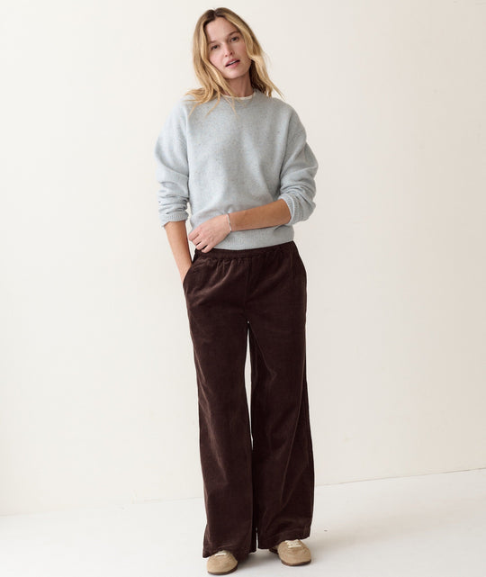 Marine Layer Merino Crewneck Sweater in Sky Blue, view 4