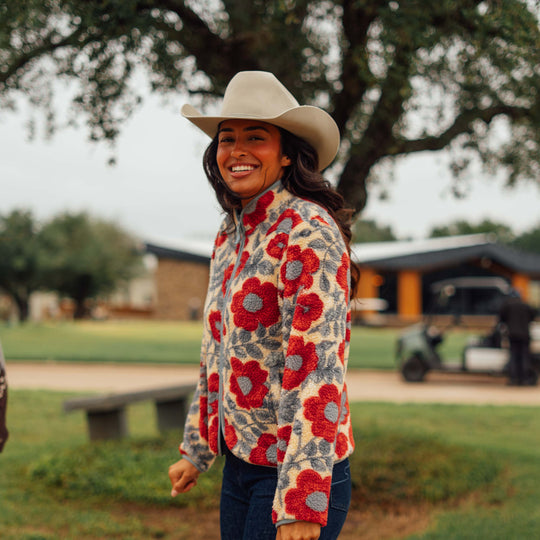 Sedona Fleece in Desert Floral- Rosado