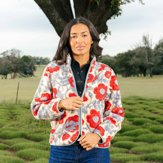 Sedona Fleece in Desert Floral- Rosado