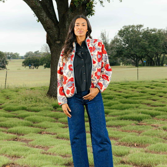 Sedona Fleece in Desert Floral- Rosado