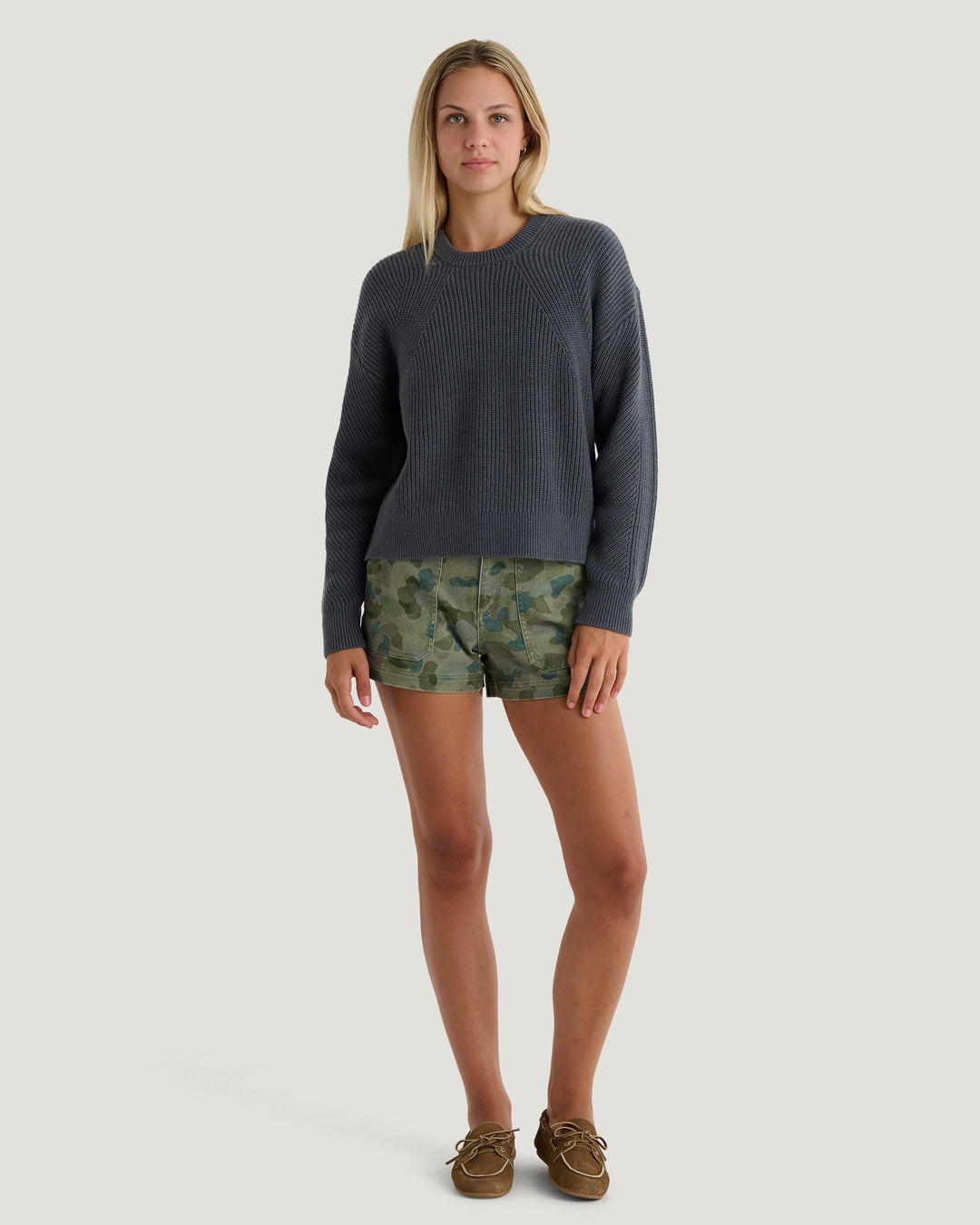 Free Fly Women's Coastloom Crew Sweater in Storm Cloud